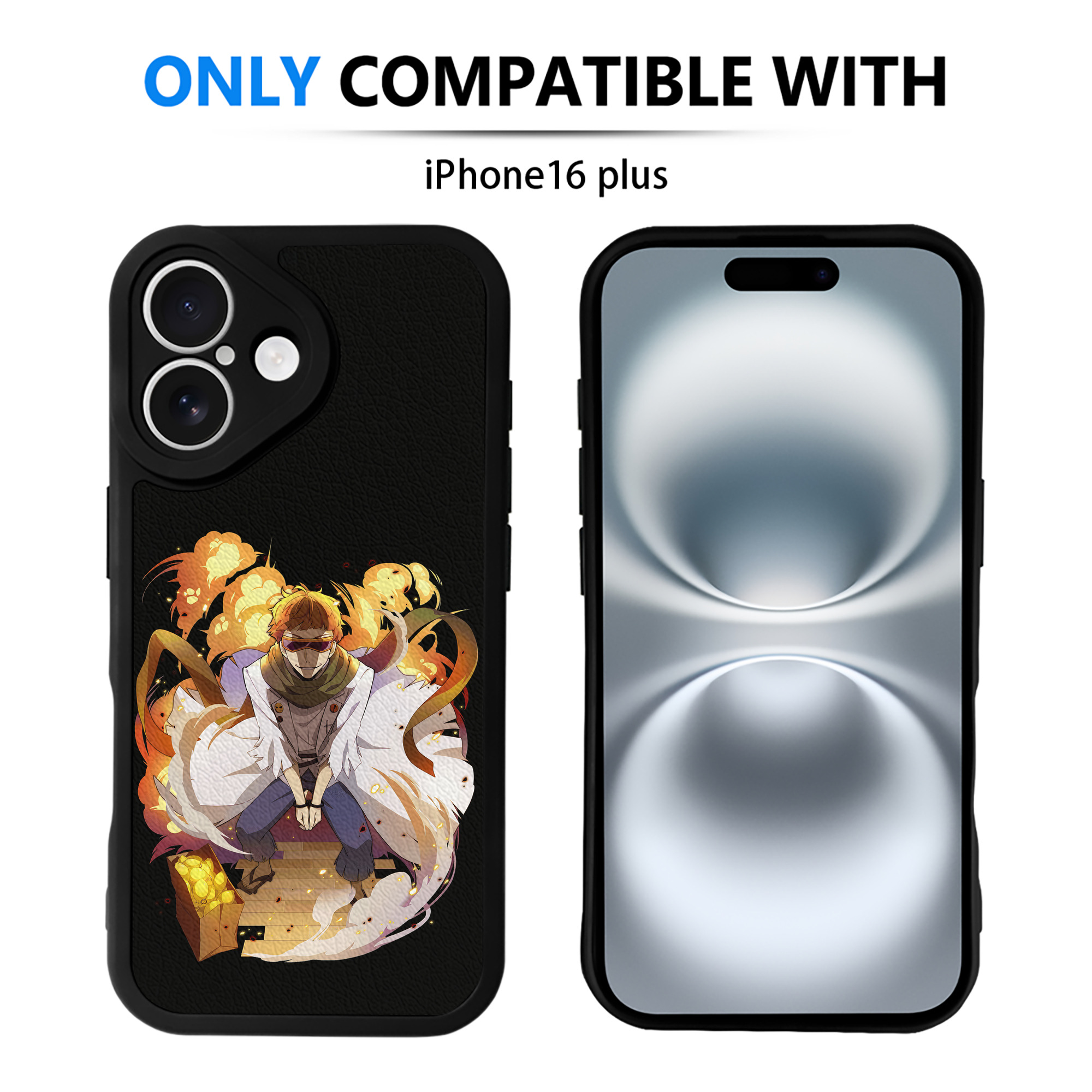 （画像用） 文豪ストレイドッグス Bungo Stray Dogs 【iPhone 16シリーズ対応】シリコンスマホケース（レザー調） 材質：シリコン